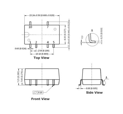 SMT 1W Isolated Output DC DC Converter for Temperature Environments -40°C 105°C Isolation Voltage 1500V Min