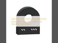 प्रकार B या A 6mA/DC अवशिष्ट धारा सेंसर 16 X 40 X 11.5 X 48 मिमी औद्योगिक अनुप्रयोगों के लिए